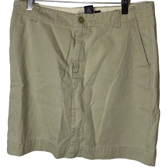 GAP Dresses & Skirts - Gap Clean Cut Skirt Women 6 Khaki Beige High Waist Above Knee Mini Casual Modern